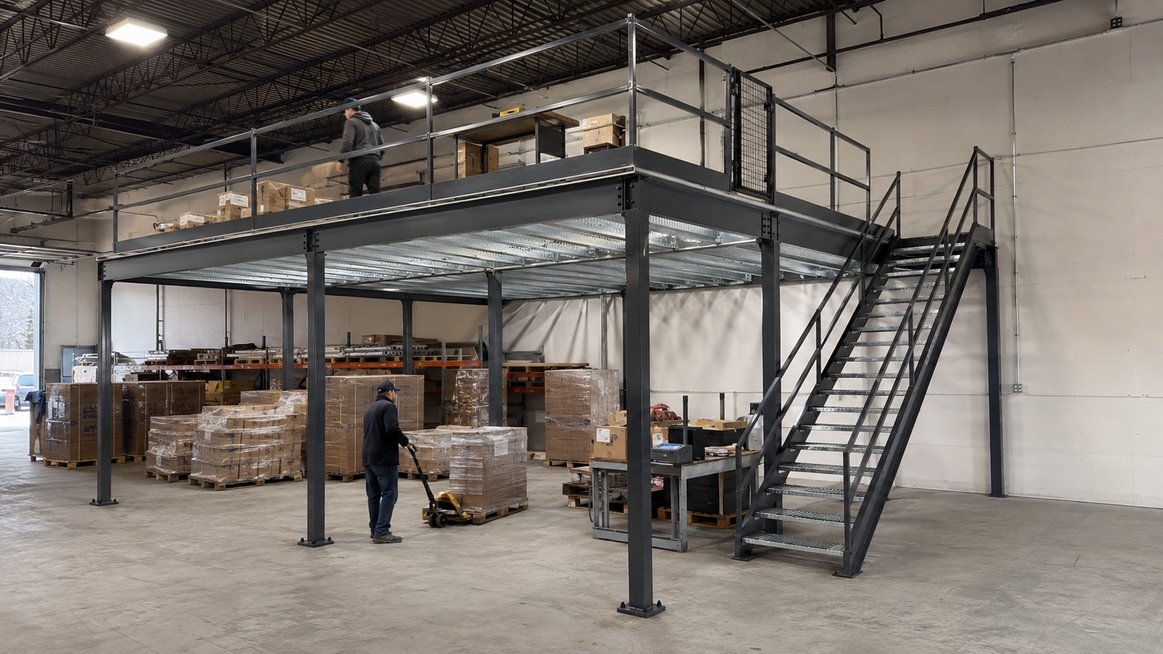 Steel Mezzanine and Decking